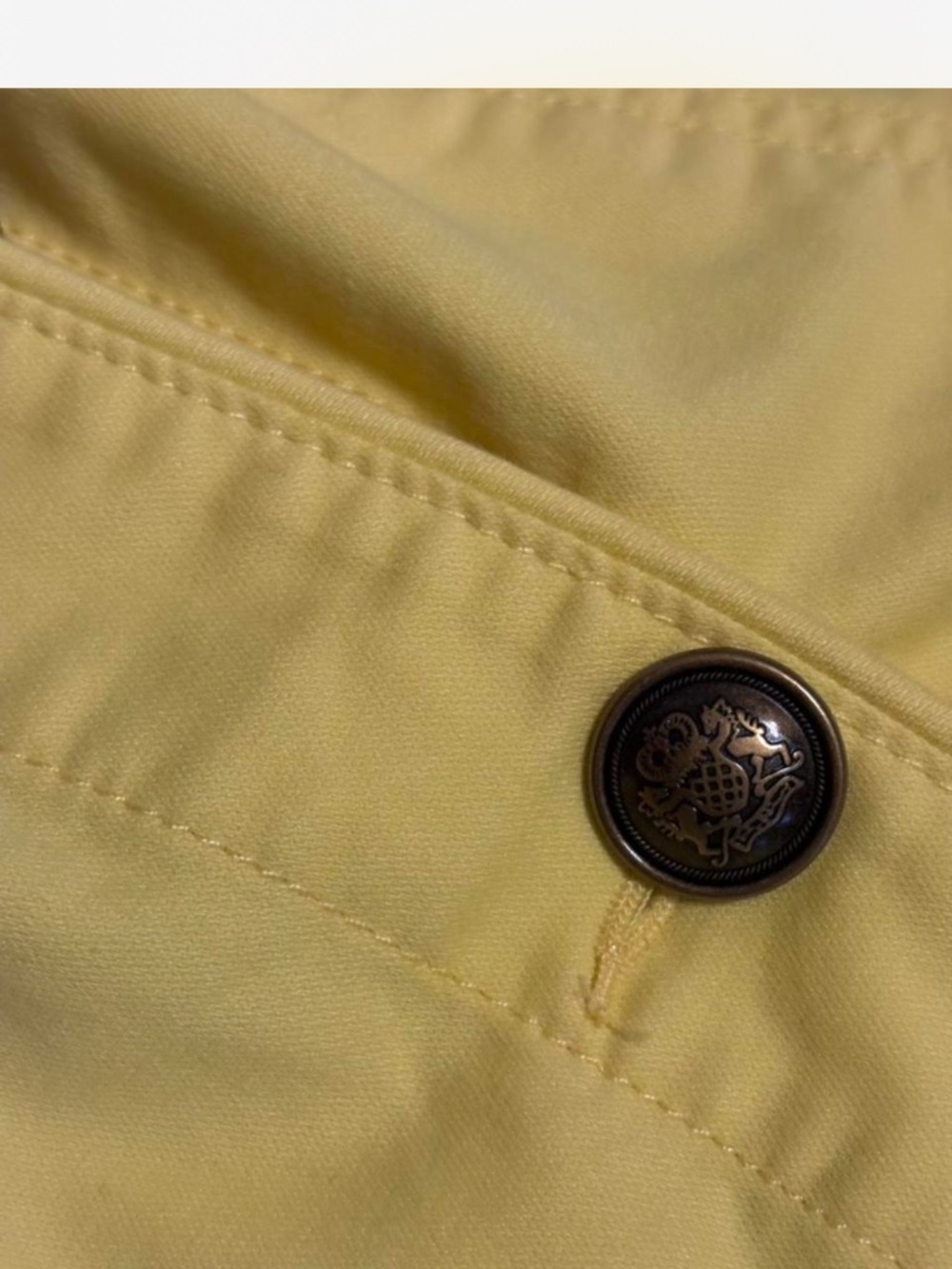 Talbots Utility Jacket, Sunshine Yellow, Stretch Blend, Sz 12 - Picture 6 of 7